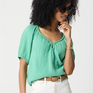 J CREW Gauze Green Top NWT